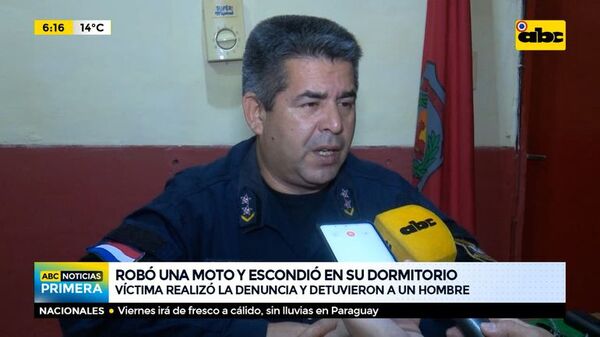 Robó una moto y escondió en su dormitorio - ABC Noticias - ABC Color
