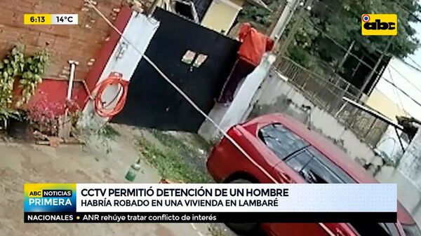 Circuito cerrado permitió detención de ladrón - ABC Noticias - ABC Color