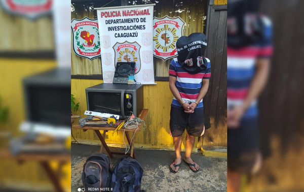 Policía captura a un joven y recupera objetos hurtados en Caaguazú – Prensa 5