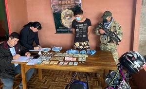 SENAD detiene a distribuidor de cocaína en Salto del Guairá