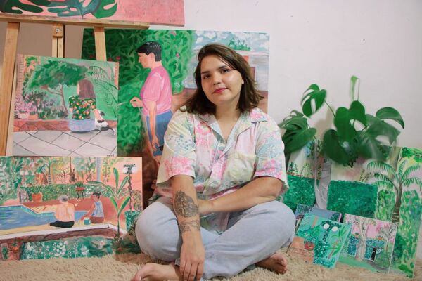 La artista Diana Siedelman expone una serie de pinturas en acrílico