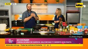 ¡A Cocinar! Crema bomba de quesos, salchichas y cherrys con pasta - Ensiestados - ABC Color