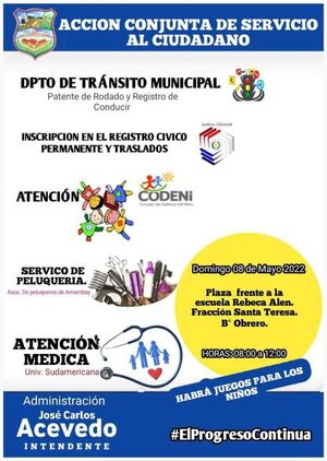 “Acción conjunta de servicio al ciudadano” en Santa Teresa - Radio Imperio