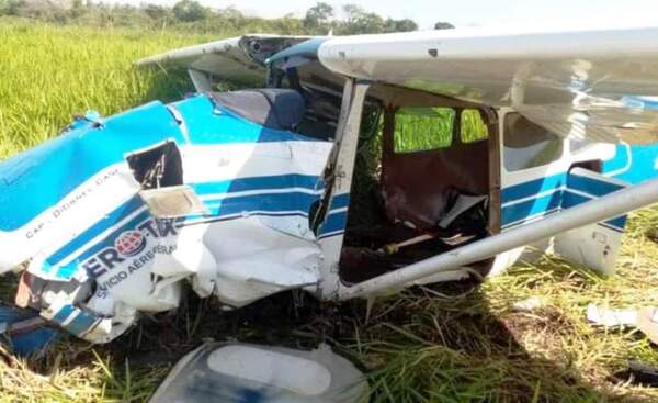Piloto queda en grave estado tras accidente aéreo en Luque •