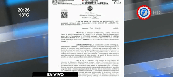 MEC dispone intervención de colegio donde hubo un presunto caso de abuso - PARAGUAYPE.COM