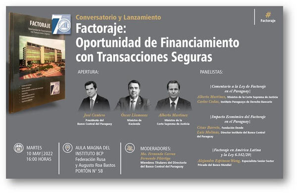 El Banco Central del Paraguay hará conversatorio y lanzará libro sobre Factoraje - .::Agencia IP::.