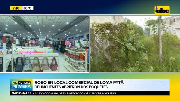 Robo en local comercial de Loma Pytã - ABC Noticias - ABC Color