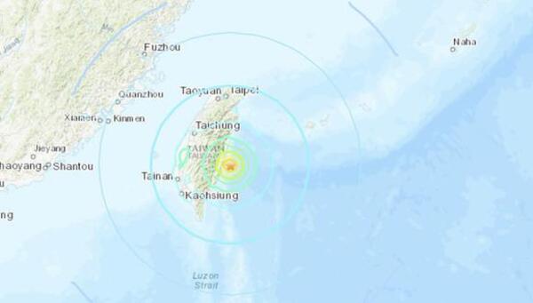Terremoto de 6,1 de magnitud, golpea a Taiwán