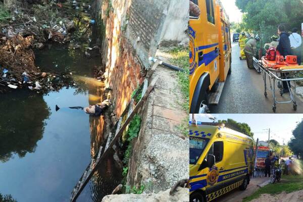 Bomberos rescatan a un hombre del cauce de un arroyo •