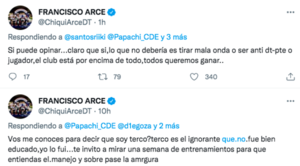 Versus / "Chiqui" Arce respondió con todo a los hinchas que lo criticaron en twitter - PARAGUAYPE.COM