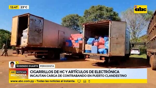 Incautan carga de contrabando en puerto clandestino - ABC Noticias - ABC Color