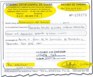Gobernador del Guairá rindió uso de los fondos covid con “autorrecibos” - Nacionales - ABC Color