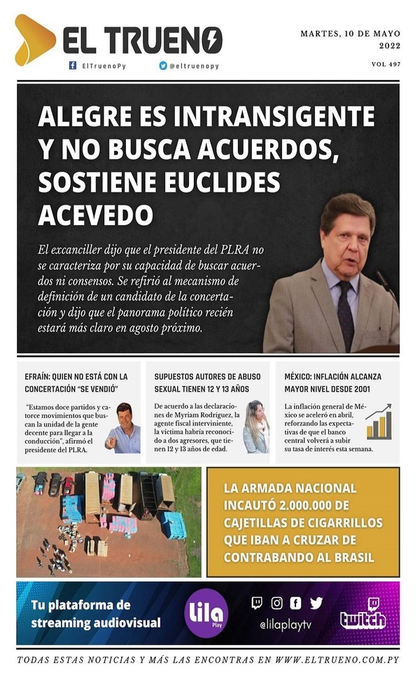 Portadas de este martes 10 de mayo de 2022