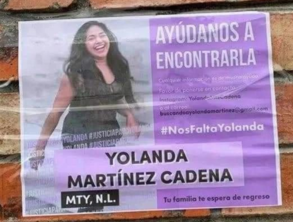 Hallan el cuerpo de Yolanda Martínez, otra joven que desapareció en México - SNT