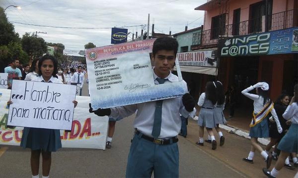 Marcha Patriótica de 53 instituciones para este viernes en Coronel Oviedo - OviedoPress