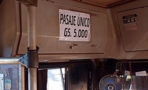 Minga Guazú aumentó a G. 5.000 el precio del pasaje