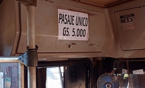 Minga Guazú aumentó a G. 5.000 el precio del pasaje