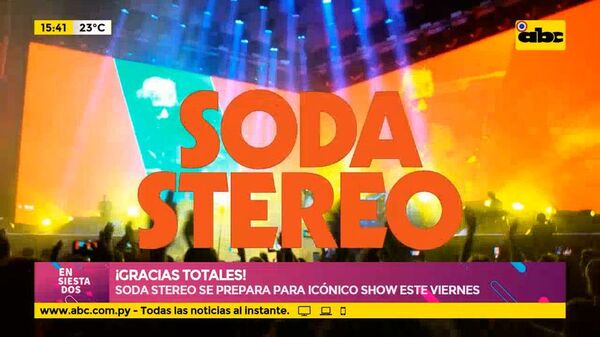 ¡Gracias Totales! Soda Stereo se prepara para un icónico show este viernes en la SND Arena - Ensiestados - ABC Color