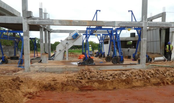 Construcción de planta de tratamiento de aguas residuales con 80% de progreso - San Lorenzo Hoy