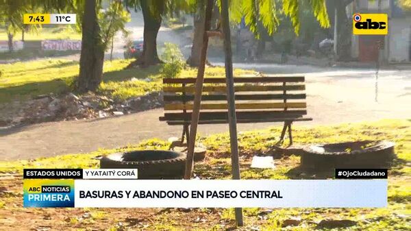 Basuras y abandono en paseo central - ABC Noticias - ABC Color