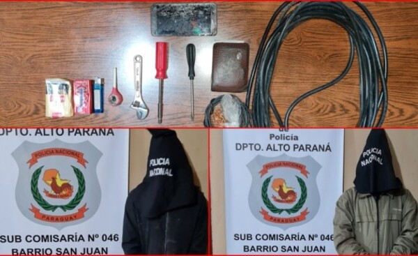 Hurtaban cables del multiviaducto y terminaron detenidos