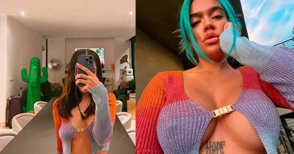 La Nación / Danna Paola enciende las redes al usar la misma prenda que Karol G