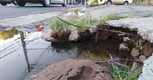La Nación / Denuncian calles y veredas rotas a metros de la municipalidad de Lambaré