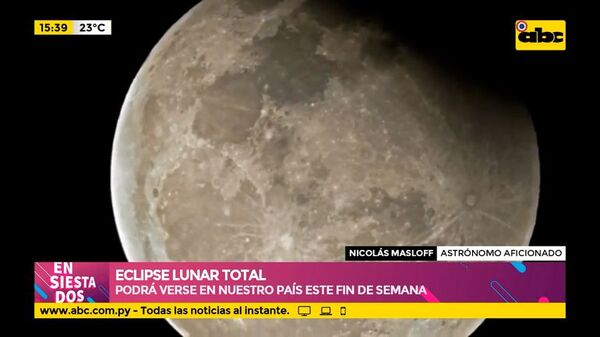 Eclipse total lunar: Podrá verse en nuestro país este Domingo - Ensiestados - ABC Color