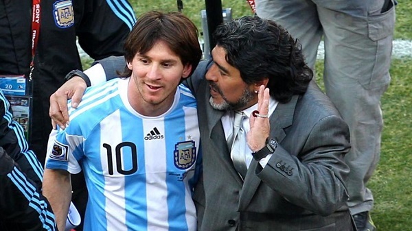 Revelan intimidades entre Maradona y Messi - La Prensa Futbolera