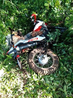 Matan a un motociclista en la colonia Marangatú del departamento de Canindeyú - Nacionales - ABC Color
