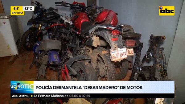 Policía desmantela desarmadero de motos - ABC Noticias - ABC Color