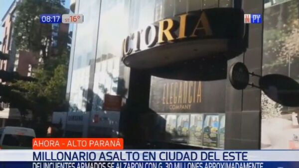 Asalto tipo comando a comercio en Ciudad del Este