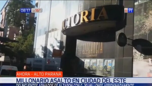 ASALTO TIPO COMANDO A COMERCIO EN CIUDAD DEL ESTE