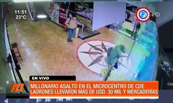 Millonario asalto en el microcentro de Ciudad del Este | Telefuturo