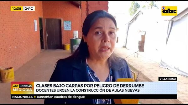 Clases bajo carpas por peligro de derrumbe - ABC Noticias - ABC Color