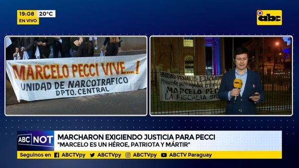 Familiares, compañeros y amigos de Marcelo Pecci marcharon para pedir justicia - ABC Noticias - ABC Color