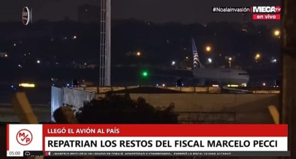 Arribó al país el avión que trae los restos del fiscal Marcelo Pecci - Megacadena — Últimas Noticias de Paraguay