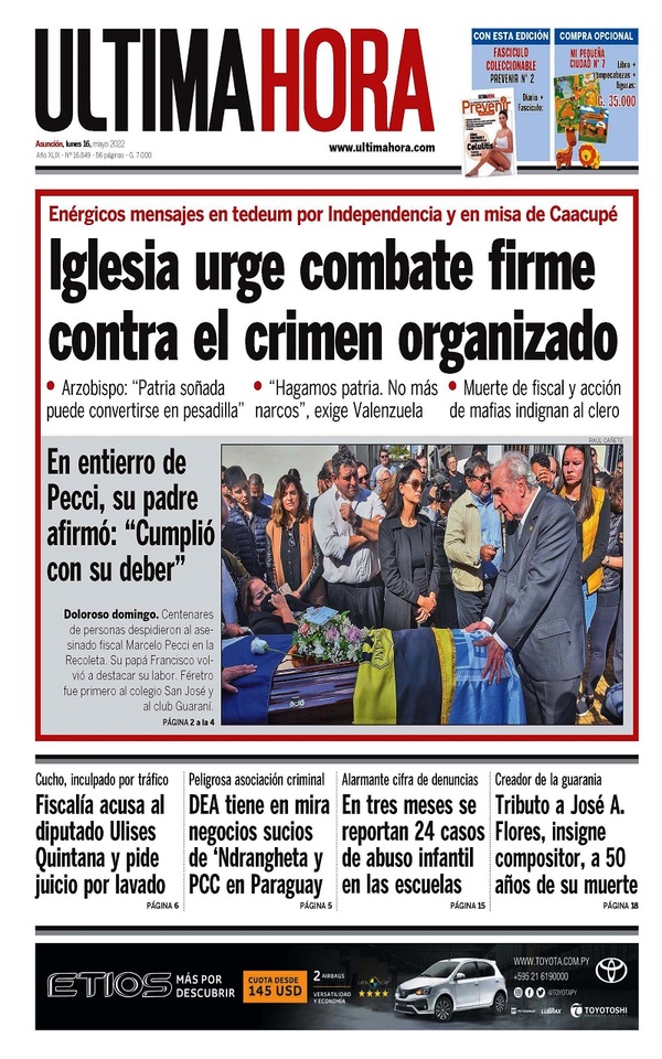 Portadas de este lunes 16 de mayo de 2022