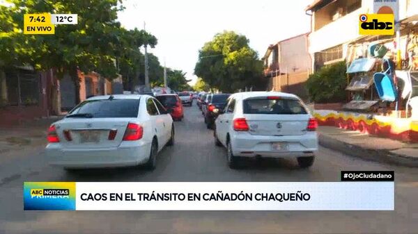 Caos en el tránsito en Cañadón Chaqueño - ABC Noticias - ABC Color