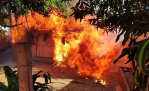 Reportan incendio de vivienda en el barrio San Miguel