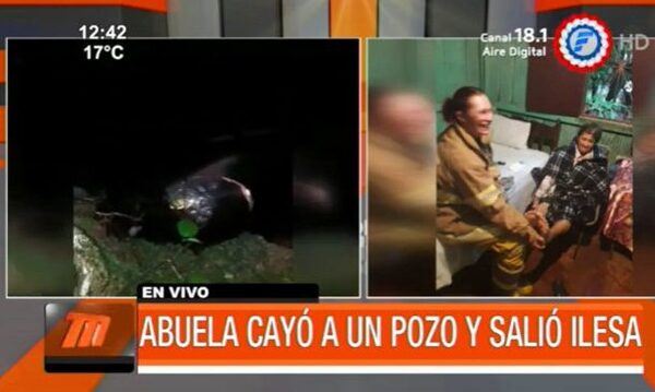 Abuela cayó a un pozo de unos 13 metros y salió ilesa | Telefuturo