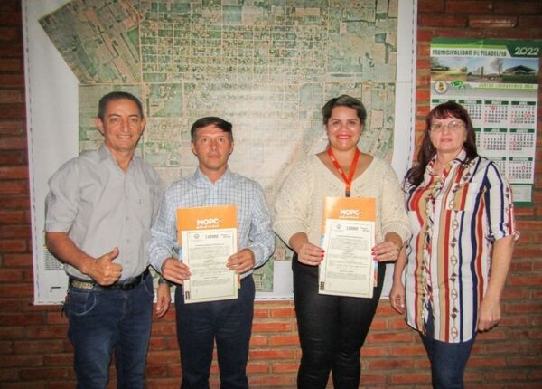 Concretan convenio para obras viales en el distrito de Filadelfia