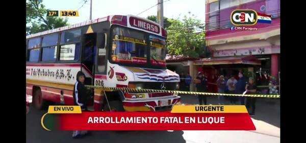 Crónica / Arriero de 70 años fue arrollado por colectivo interno de Luque