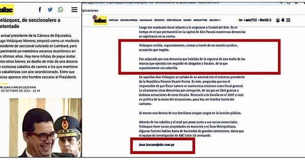 La Nación / Velázquez quiere aplicar olvido a denuncias que carga desde años