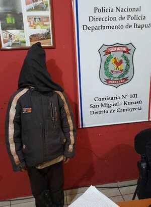 Joven que quiso hurtar fue capturado en Cambyretá
