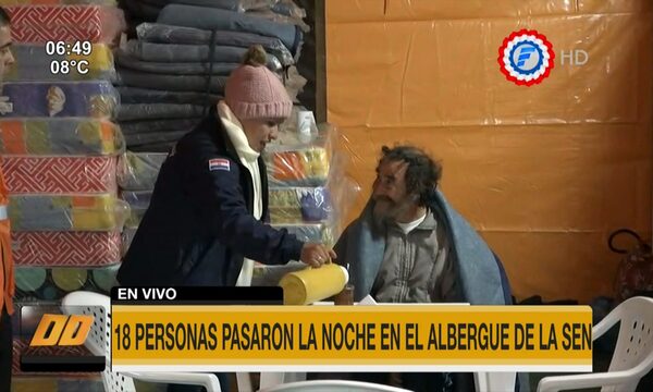 18 personas pasaron la noche en el albergue de la SEN | Telefuturo