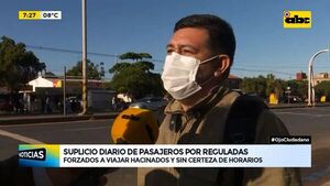 Suplicio diario de pasajeros por reguladas - ABC Noticias - ABC Color