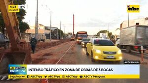 Intenso tráfico en zona de obras de Tres Bocas - ABC Noticias - ABC Color