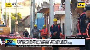 Frentistas se manifiestan en zona Tres Bocas - ABC Noticias - ABC Color