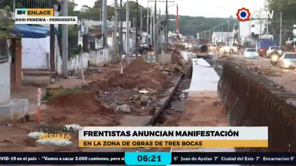 Frentistas de Tres Bocas se manifiestan para exigir el pago del lucro cesante - ADN Digital
